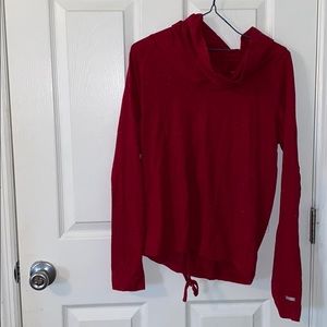 Red Columbia small shirt with tie on bottom